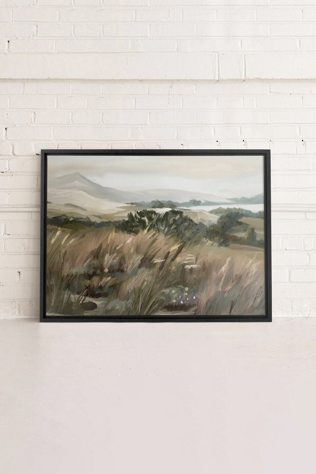 OLEKA CANVAS - SPRING MEADOW, Oeuvre sur toile étirée, encadré Noir