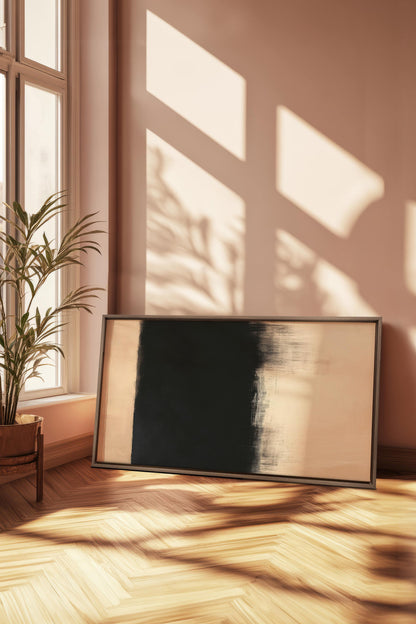 OLEKA CANVAS - SHADOW MEETS LIGHT, Oeuvre sur toile étirée, encadré Brun Chêne