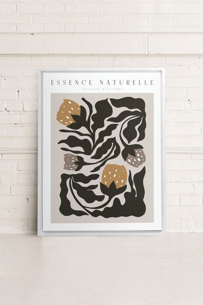 OLEKA CANVAS - ESSENCE NATURELLE, Oeuvre sur toile étirée, encadré Blanc