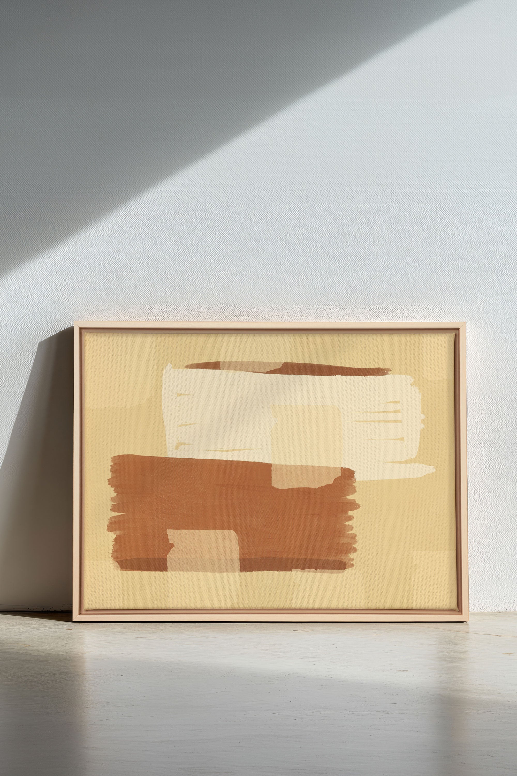 OLEKA CANVAS - TOILE DU DÉSERT, Oeuvre sur toile étirée, encadré Naturel Clair