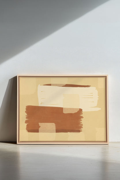 OLEKA CANVAS - TOILE DU DÉSERT, Oeuvre sur toile étirée, encadré Naturel Clair