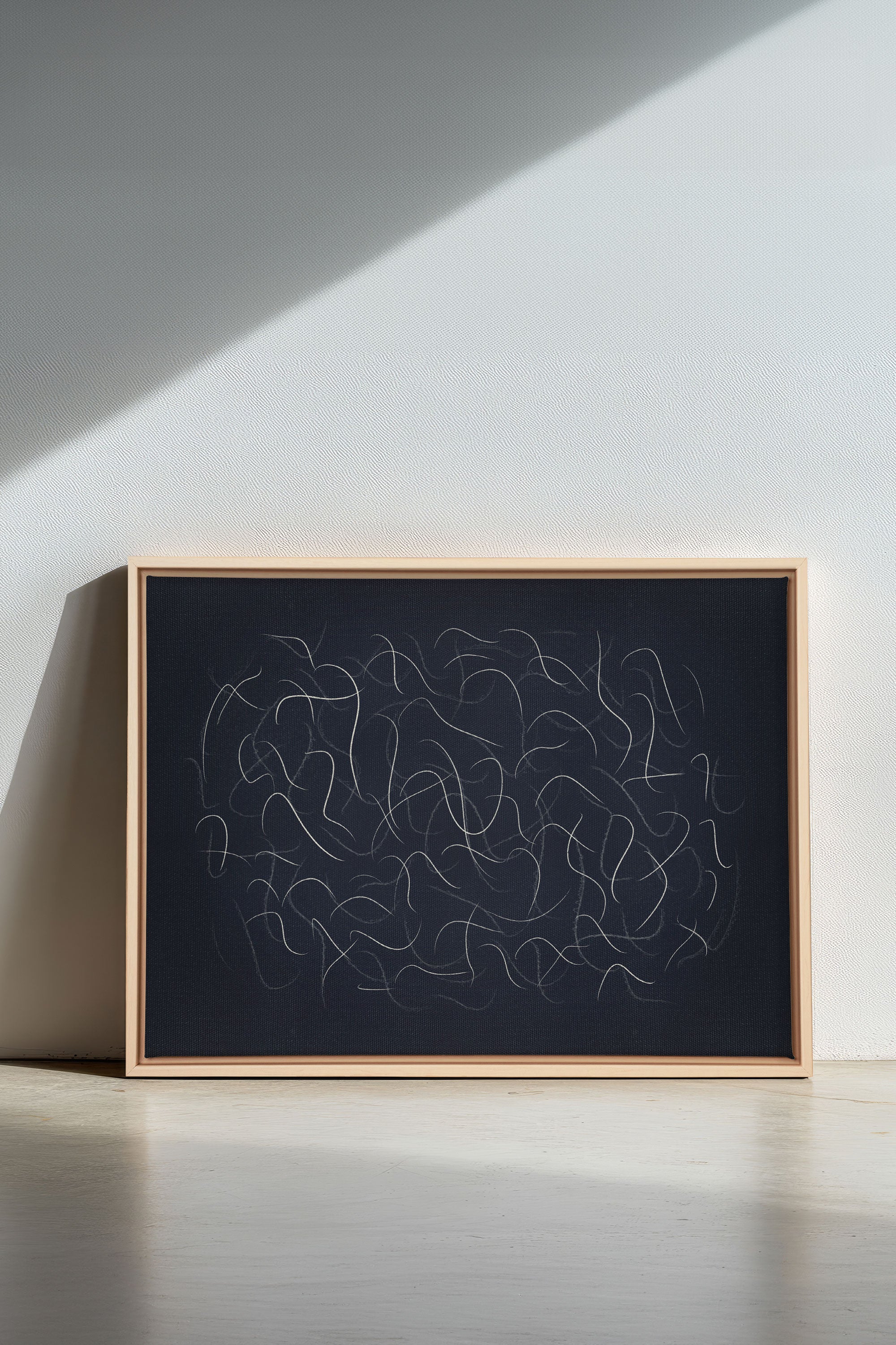 OLEKA CANVAS - Shadow, Oeuvre sur toile étirée, encadré Naturel Clair