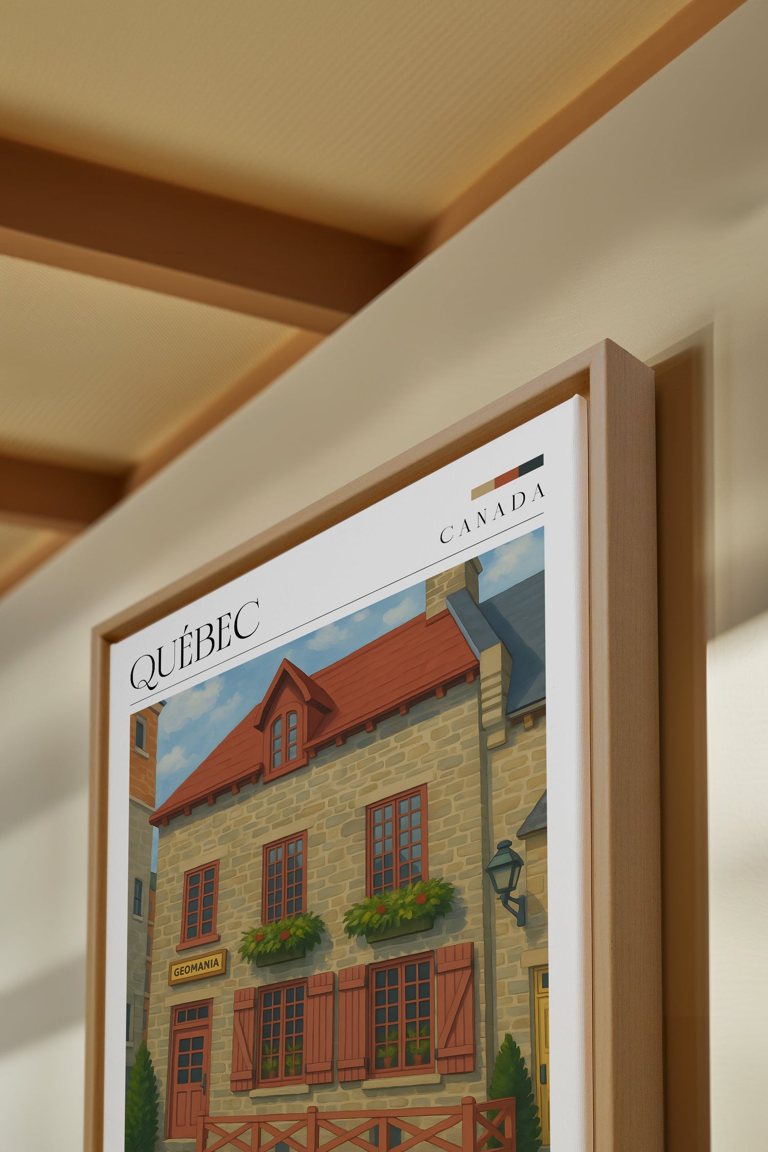 OLEKA CANVAS - QUÉBEC II, Oeuvre sur toile étirée, encadré Naturel Clair