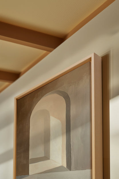 OLEKA CANVAS - GOLDEN ARCH, Oeuvre sur toile étirée, encadré Naturel Clair