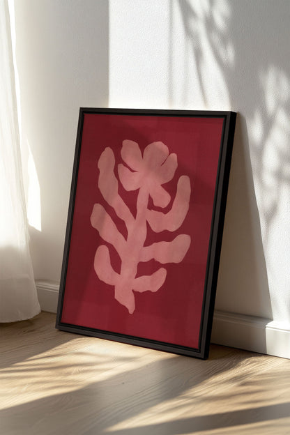 OLEKA CANVAS - RED CHERRY, Oeuvre sur toile étirée, encadré Noir