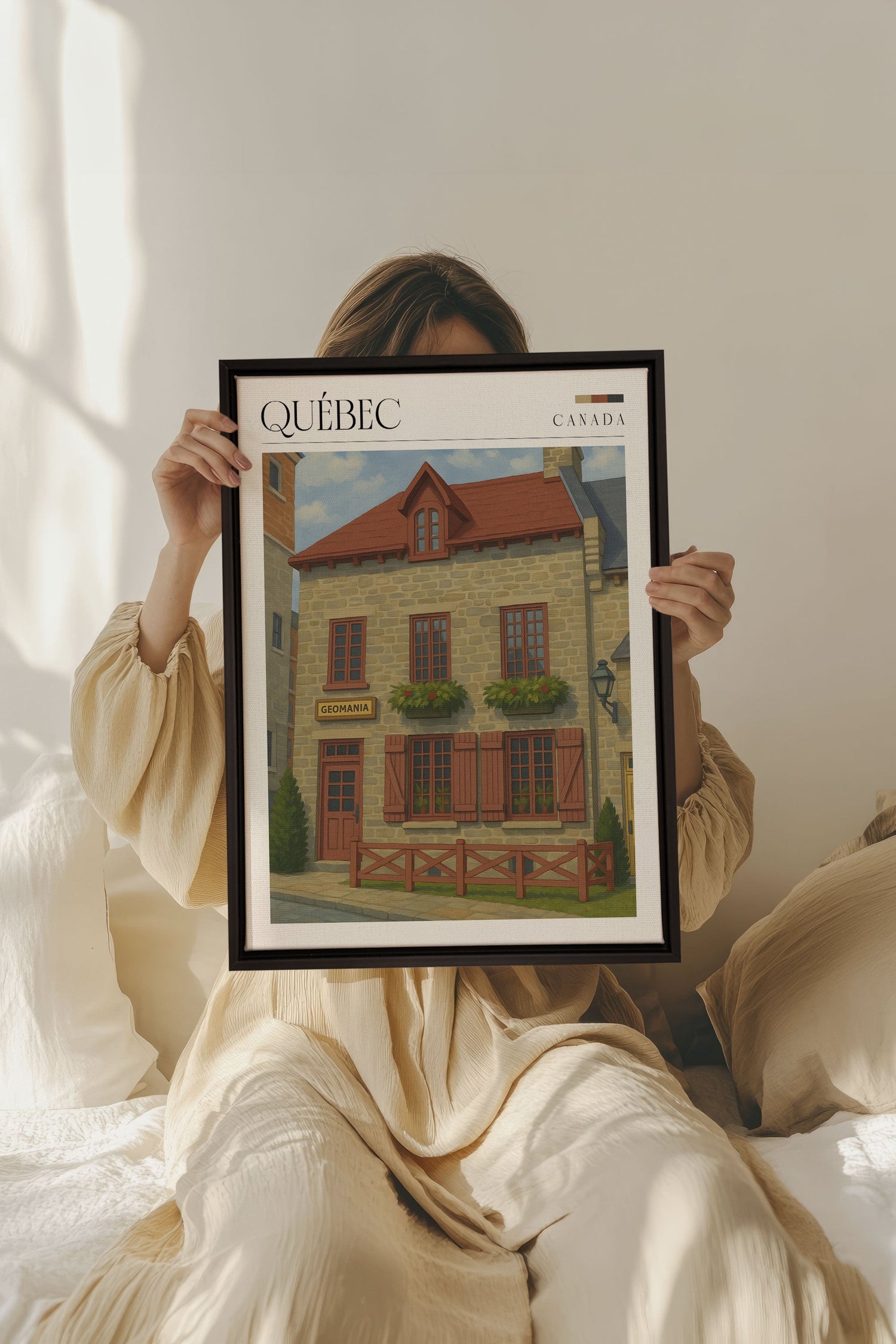 OLEKA CANVAS - QUÉBEC II, Oeuvre sur toile étirée, encadré Noir