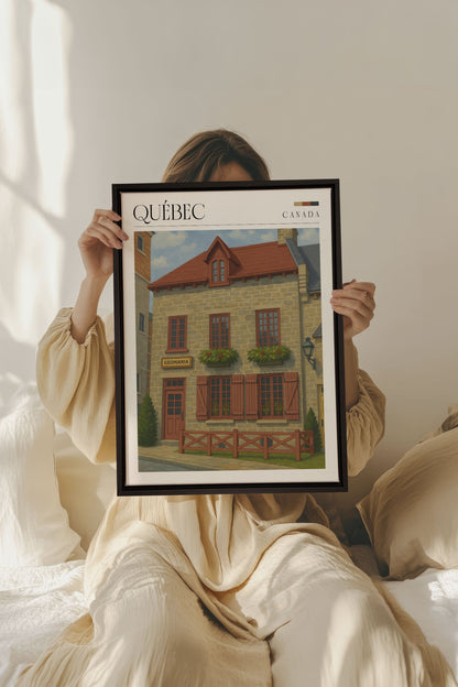 OLEKA CANVAS - QUÉBEC II, Oeuvre sur toile étirée, encadré Noir