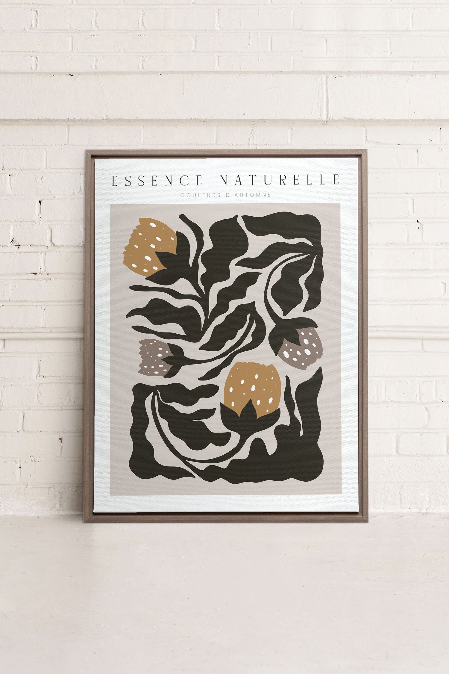 OLEKA CANVAS - ESSENCE NATURELLE, Oeuvre sur toile étirée, encadré Brun Chêne