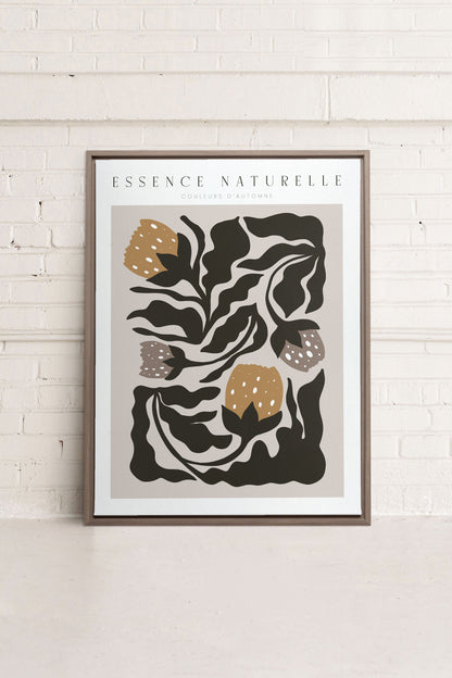 OLEKA CANVAS - ESSENCE NATURELLE, Oeuvre sur toile étirée, encadré Brun Chêne