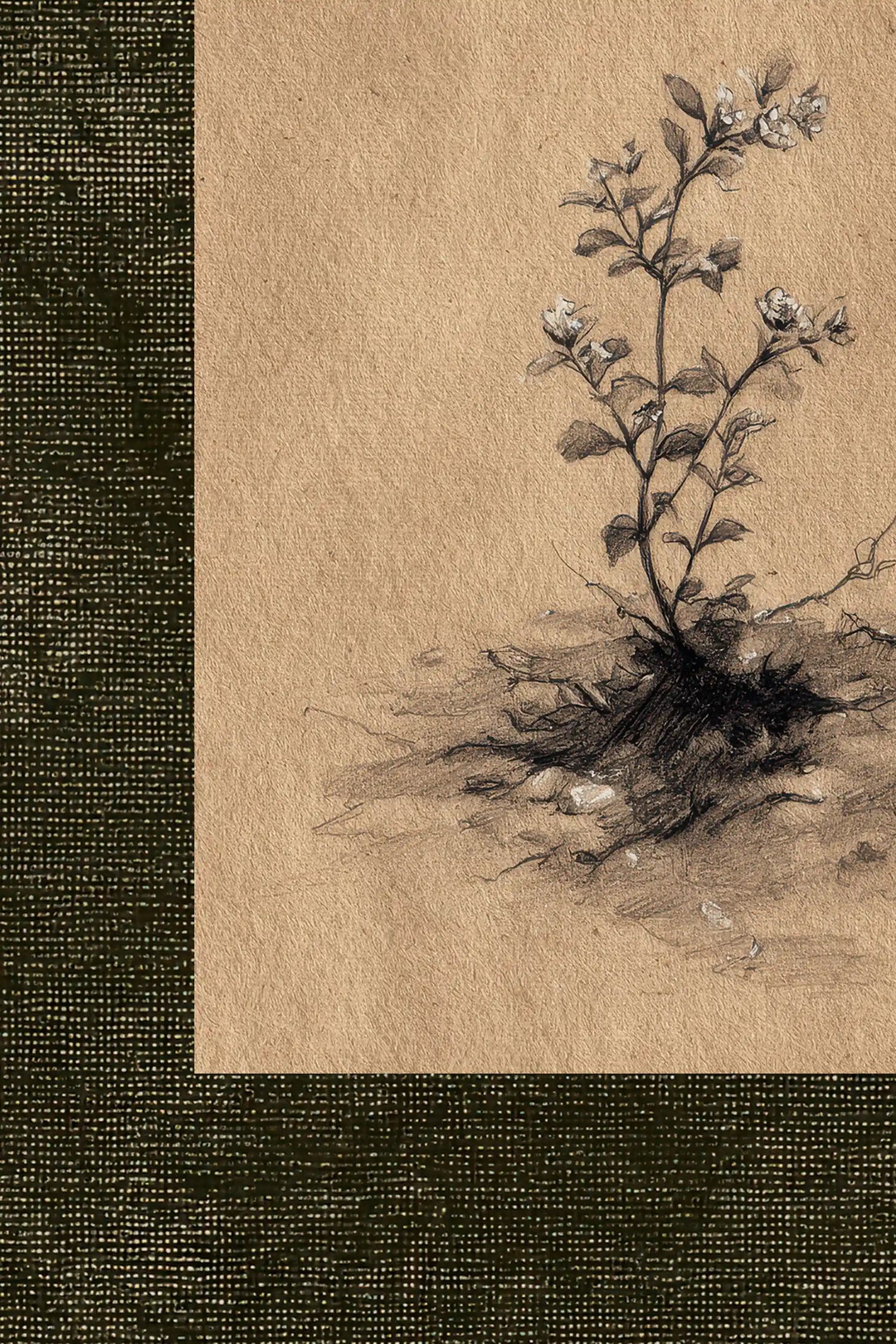 ÉVEIL DE LA TERRE, Oeuvre sur toile rigide, encadré signature Atelier Dansereau