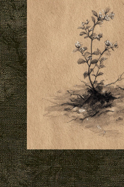 ÉVEIL DE LA TERRE, Oeuvre sur toile rigide, encadré signature Atelier Dansereau