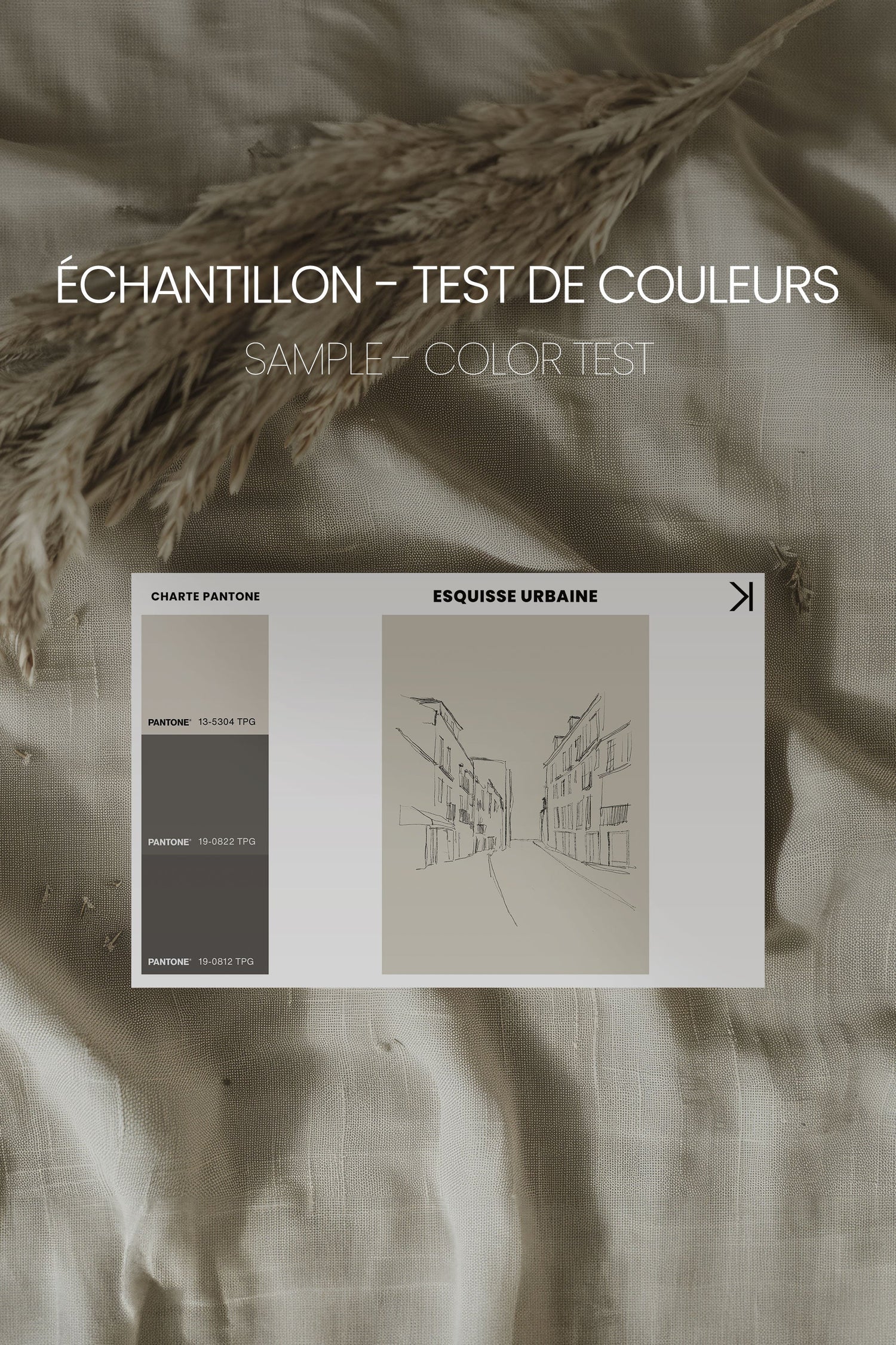 OLEKA CANVAS - ESQUISSE URBAINE, Oeuvre sur toile étirée, encadré Noir