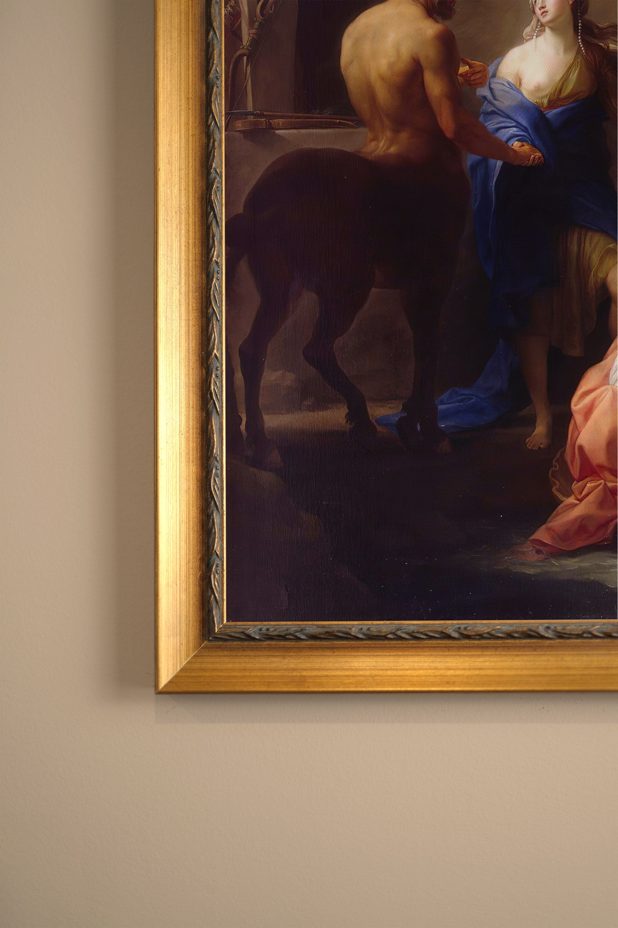 LÉGENDE IMMORTELLE, Oeuvre sur toile rigide, encadré Vintage Or