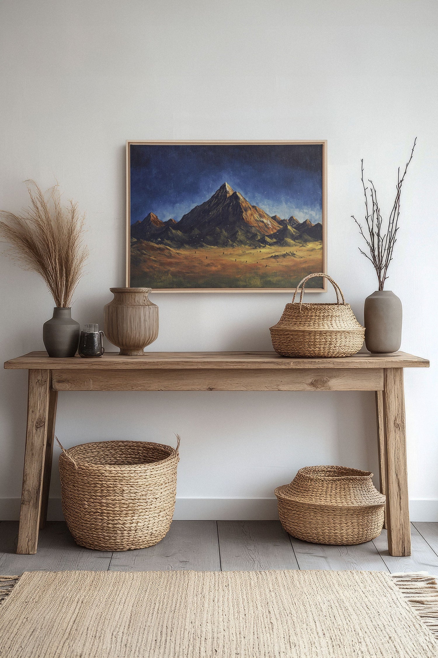 OLEKA CANVAS - STARLIT HEIGHTS, Oeuvre sur toile étirée, encadré Naturel Clair