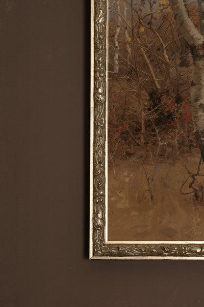 SAISON ÉTEINTE, Oeuvre sur toile étirée, encadré Vintage Argent