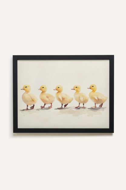 PETITE MARCHÉE, Artwork on rigid canvas, framed in black