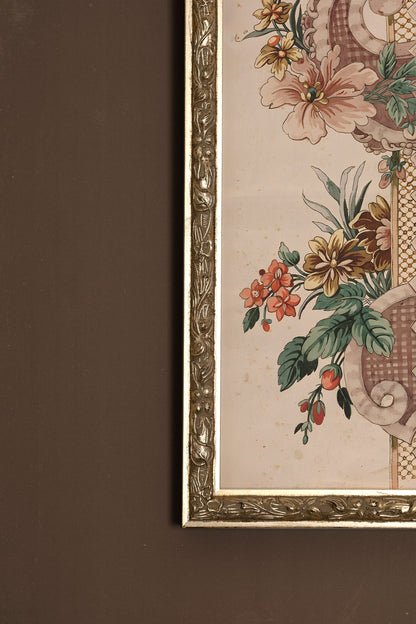 SYMPHONIE BOTANIQUE, Oeuvre sur toile rigide, encadré Vintage Argent