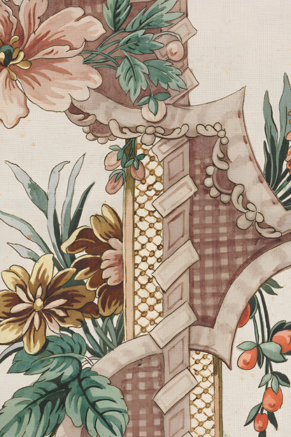 SYMPHONIE BOTANIQUE, Oeuvre sur toile rigide, encadré Vintage Argent