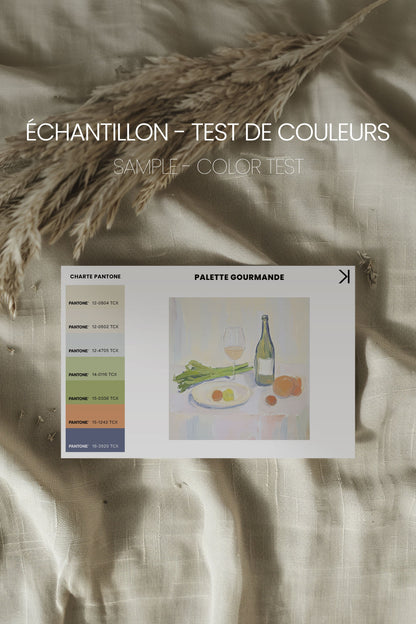 OLEKA CANVAS - PALETTE GOURMANDE, Oeuvre sur toile étirée, encadré Noir