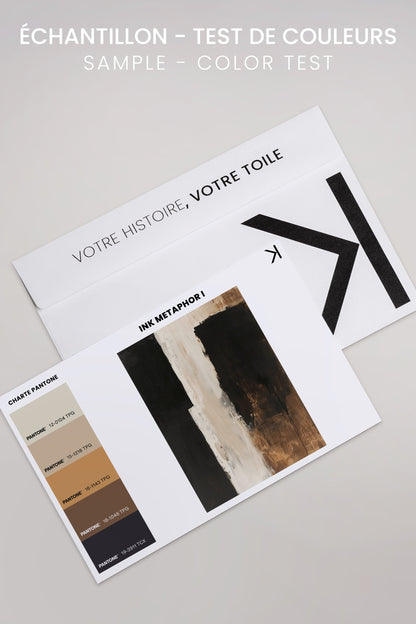 OLEKA CANVAS - INK METAPHOR I, Oeuvre sur toile étirée, encadré Noir