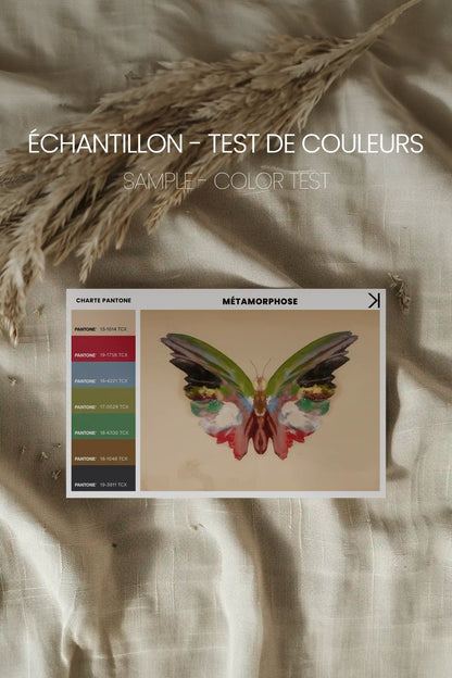 MÉTAMORPHOSE, Work on stretched canvas, framed Naturel Clair