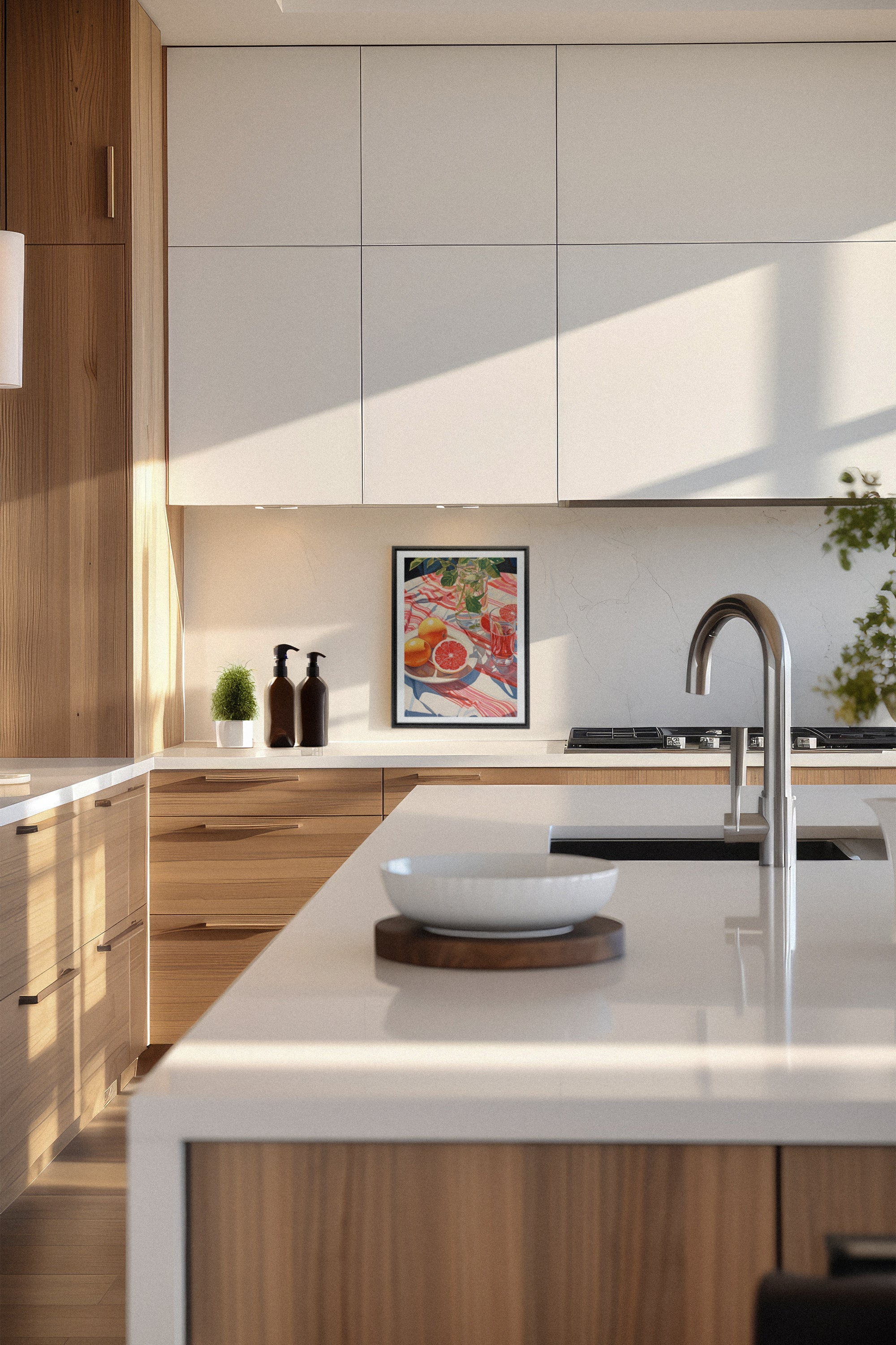 OLEKA CANVAS - PICNIC HAVEN, Oeuvre sur toile étirée, encadré Noir