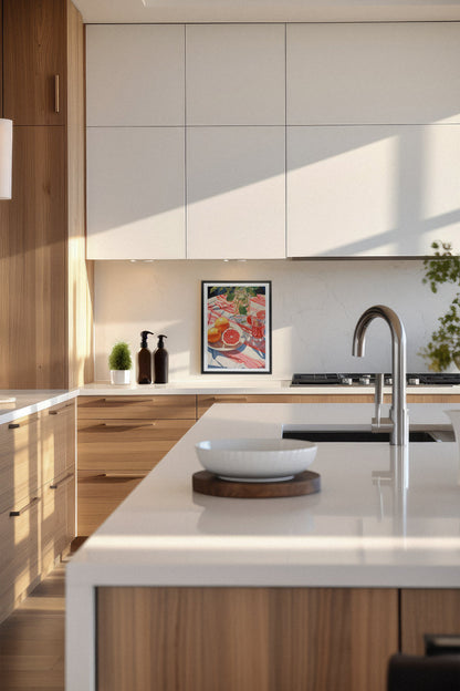 OLEKA CANVAS - PICNIC HAVEN, Oeuvre sur toile étirée, encadré Noir