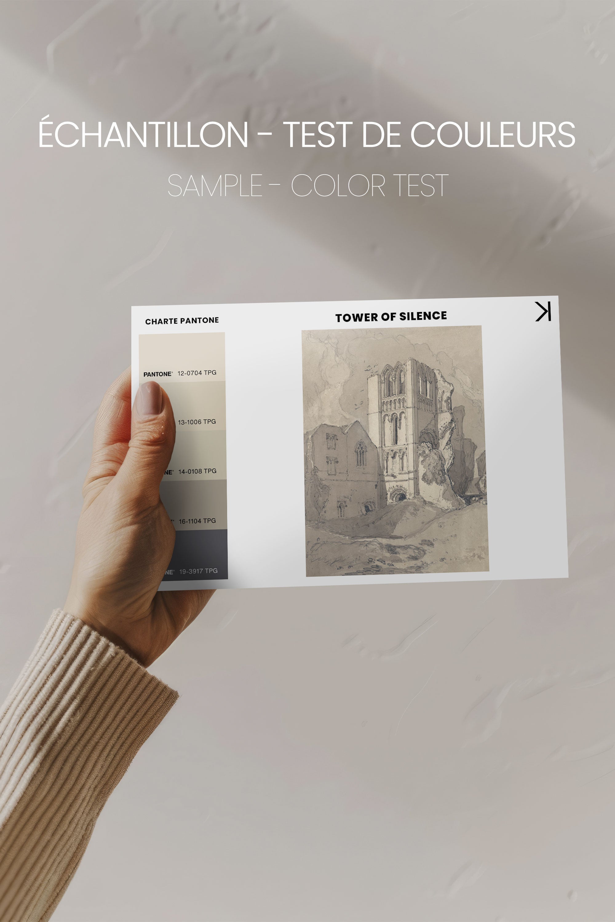 OLEKA CANVAS - TOWER OF SILENCE, Oeuvre sur toile étirée, encadré Naturel Clair