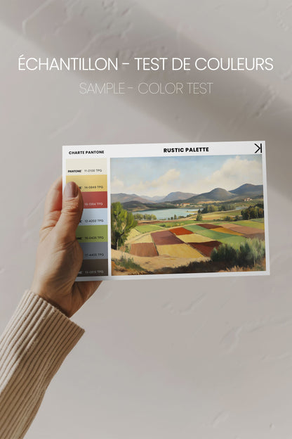 OLEKA CANVAS - RUSTIC PALETTE, Oeuvre sur toile étirée, encadré Noir