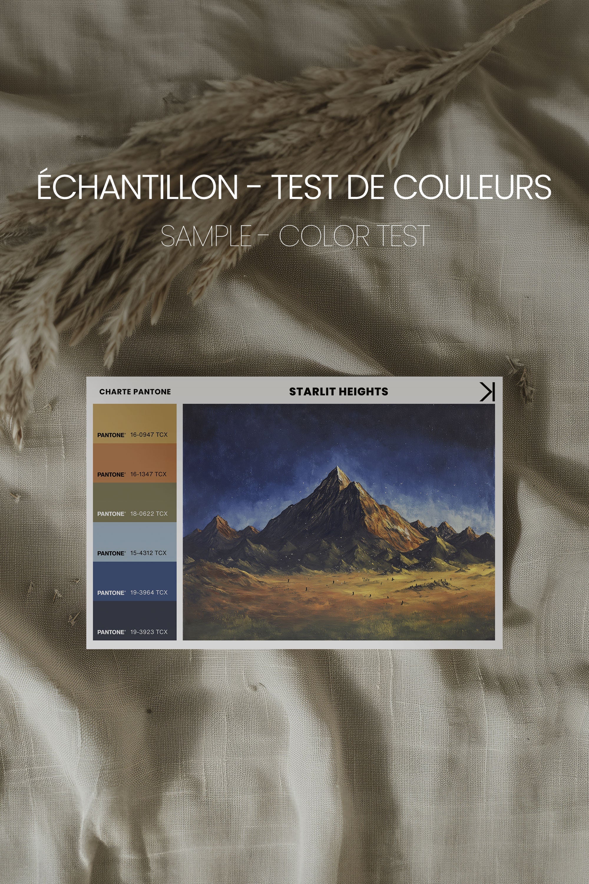 OLEKA CANVAS - STARLIT HEIGHTS, Oeuvre sur toile étirée, encadré Naturel Clair