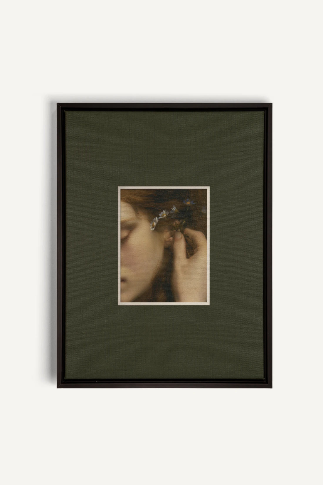 LE SECRET DES FLEURS, Artwork on stretched canvas, Black frame