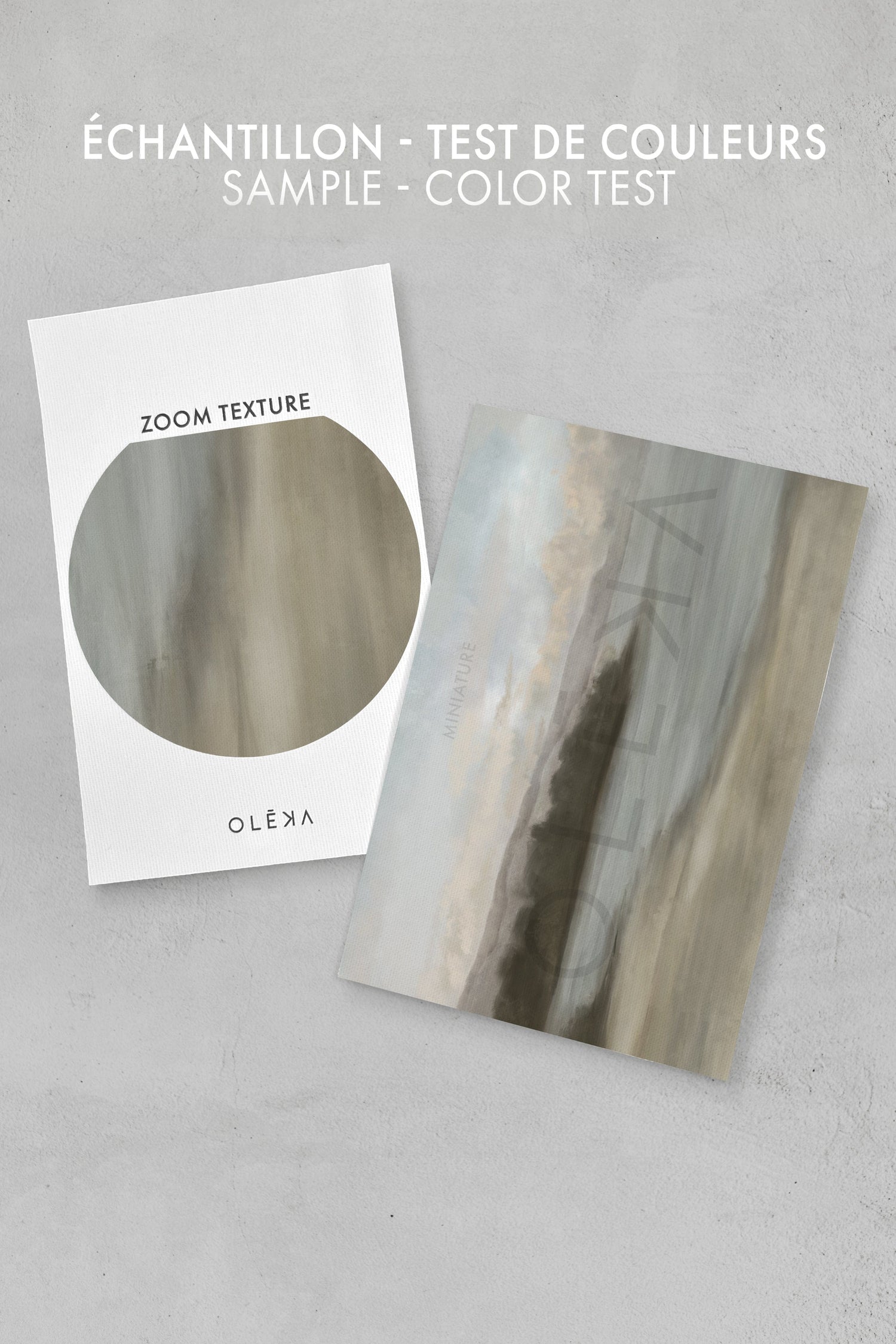 OLEKA CANVAS - CALME SUR LA RIVE, Oeuvre sur toile étirée, encadré Brun Noyer