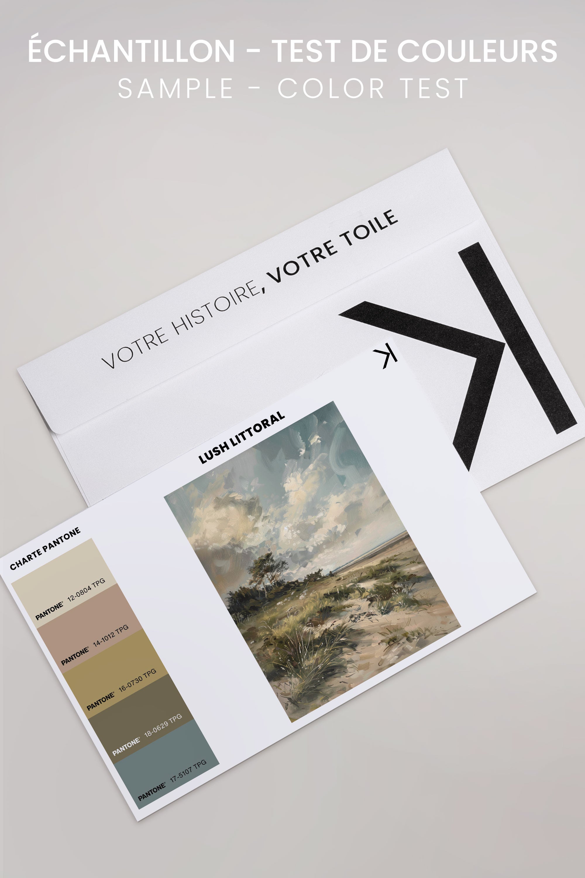 OLEKA CANVAS - LUSH LITTORAL, Oeuvre sur toile étirée, encadré Naturel Clair