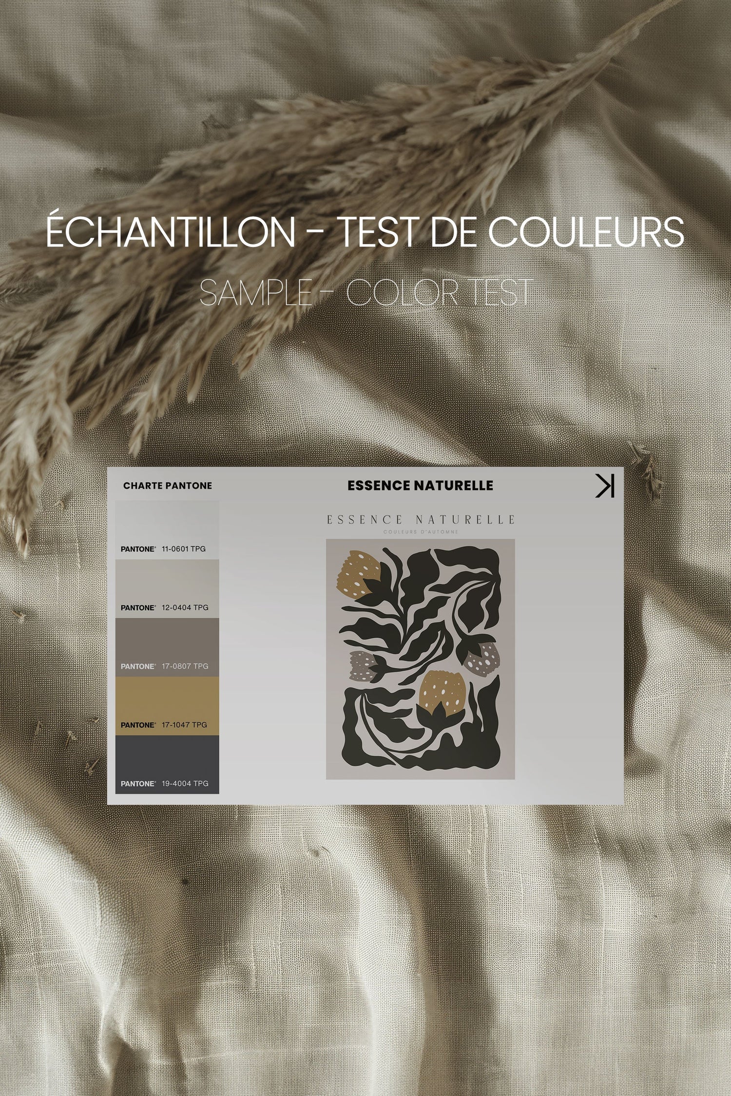 OLEKA CANVAS - ESSENCE NATURELLE, Oeuvre sur toile étirée, encadré Noir