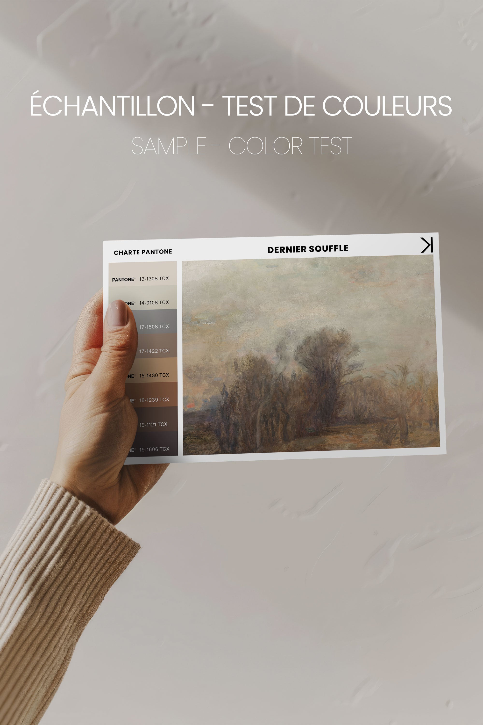 DERNIER SOUFFLE, Oeuvre sur toile étirée, encadré Blanc