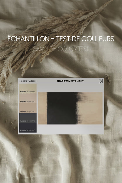 OLEKA CANVAS - SHADOW MEETS LIGHT, Oeuvre sur toile étirée, encadré Brun Chêne