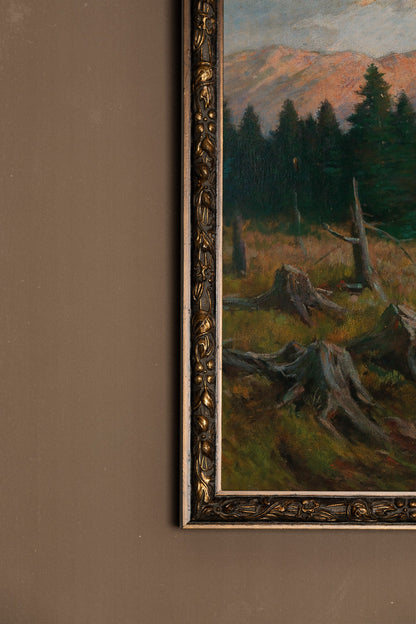 ÂME DE LA FORÊT, Oeuvre sur toile rigide, encadré Vintage Bronze
