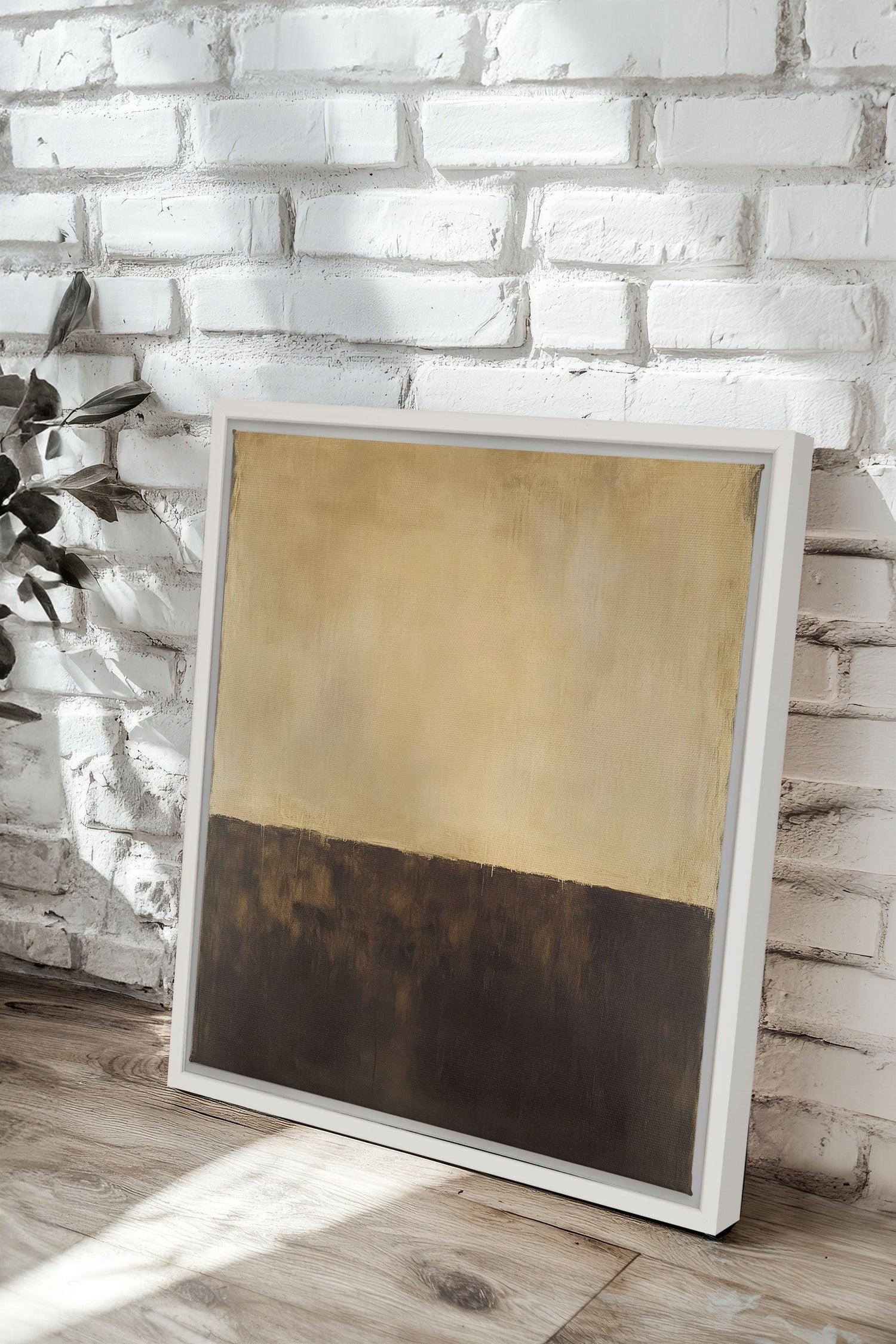 OLEKA CANVAS - DEEP CALM, Oeuvre sur toile étirée, encadré Blanc