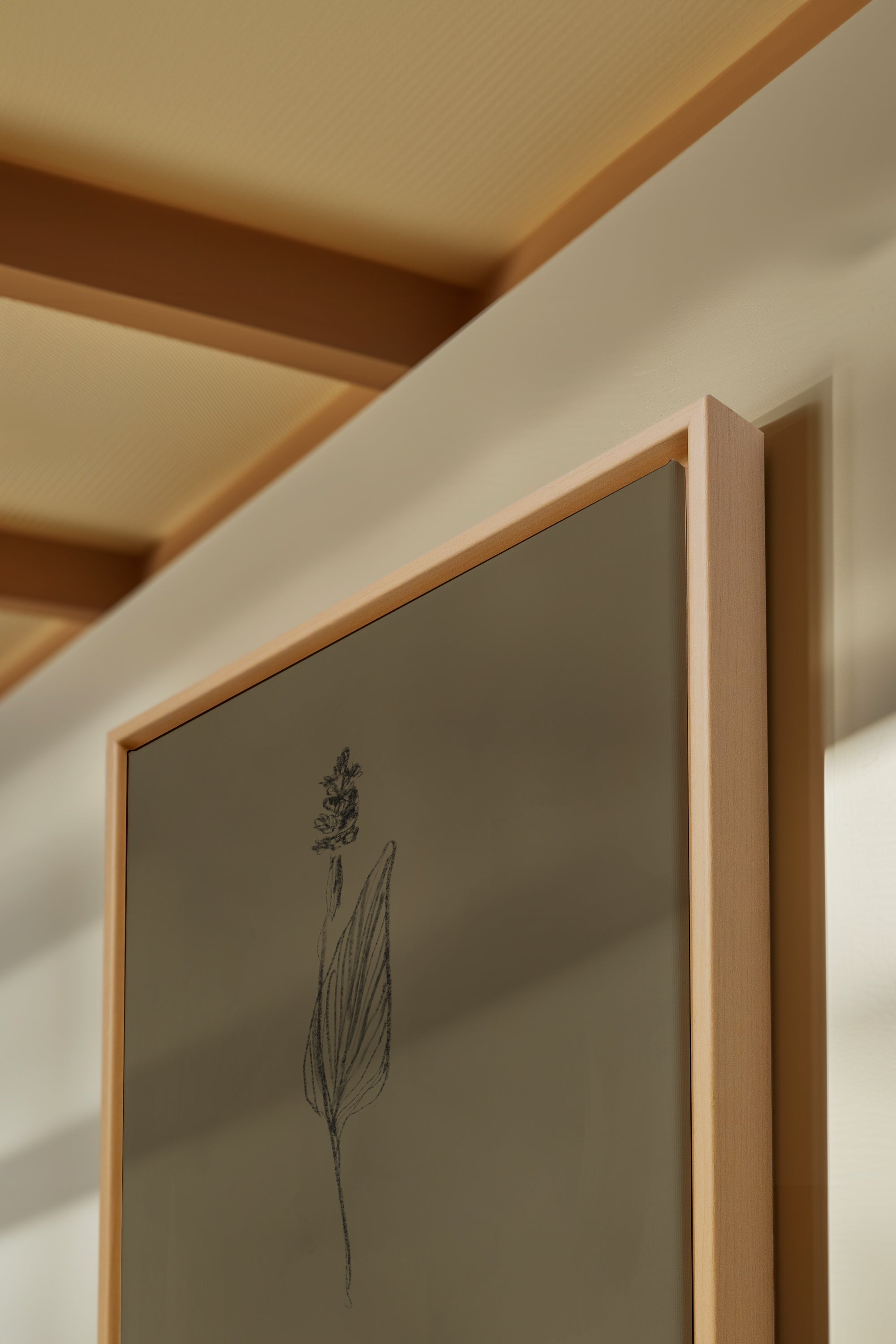 OLEKA CANVAS - GRAIN DE NATURE, Oeuvre sur toile étirée, encadré Naturel Clair