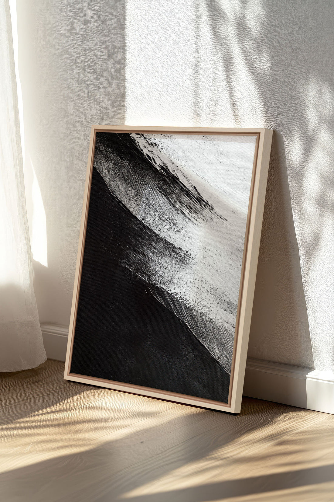 OLEKA CANVAS - TIDE OF SHADOWS, Oeuvre sur toile étirée, encadré Naturel Clair