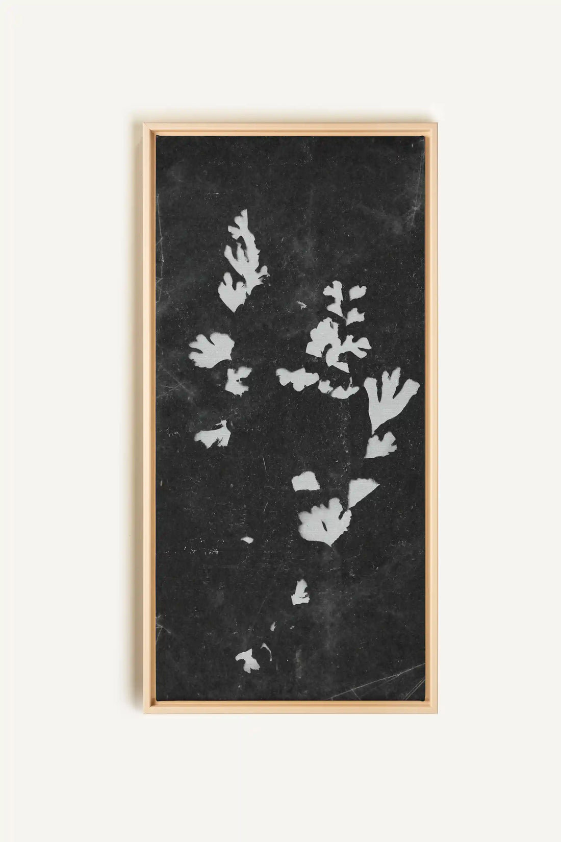 GHOST LEAVES, Oeuvre sur toile étirée, encadré Naturel Clair
