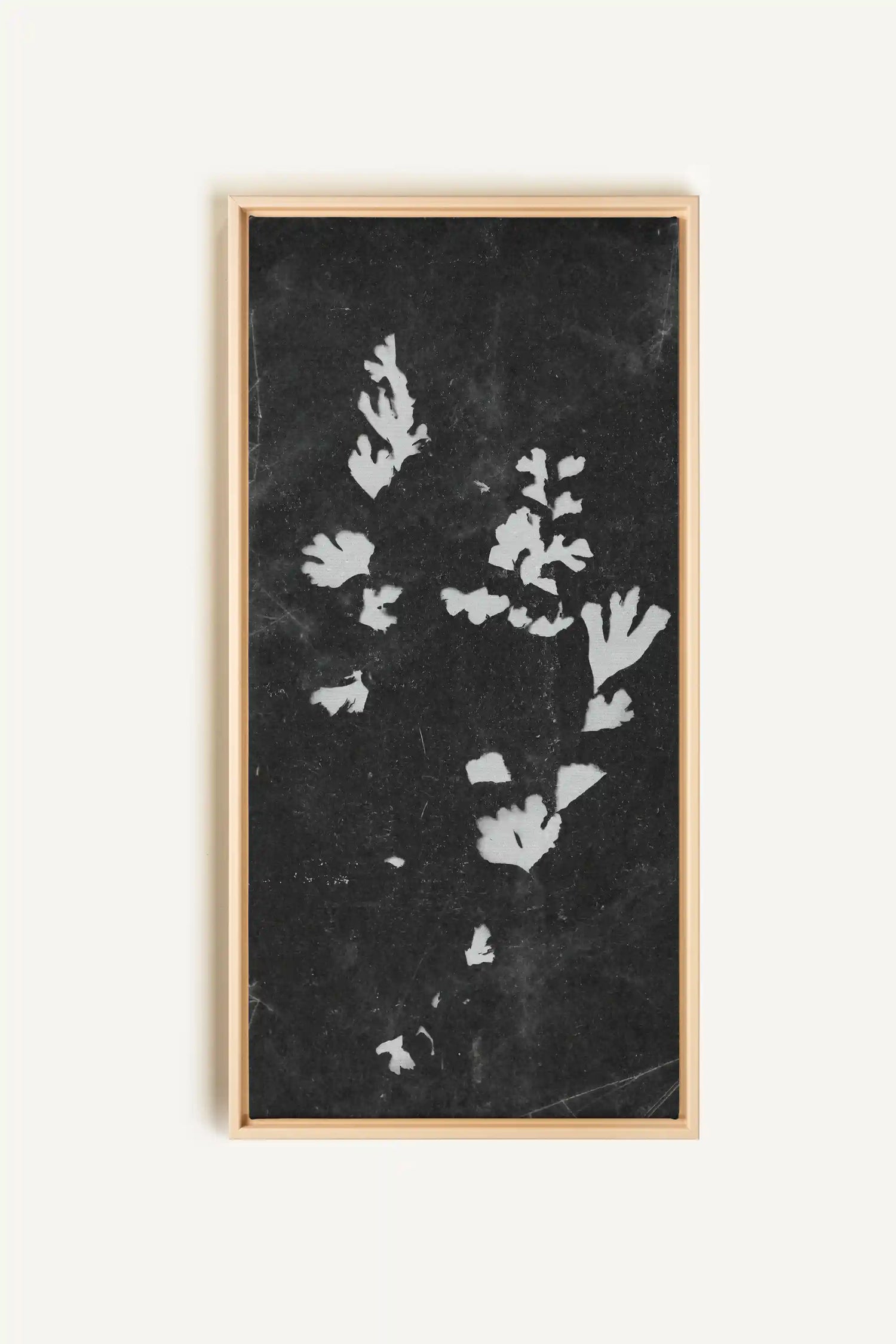 GHOST LEAVES, Work on stretched canvas, framed Naturel Clair