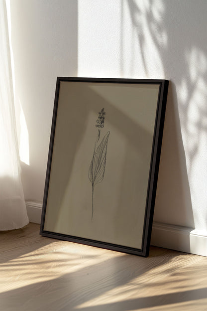 OLEKA CANVAS - GRAIN DE NATURE, Oeuvre sur toile étirée, encadré Noir