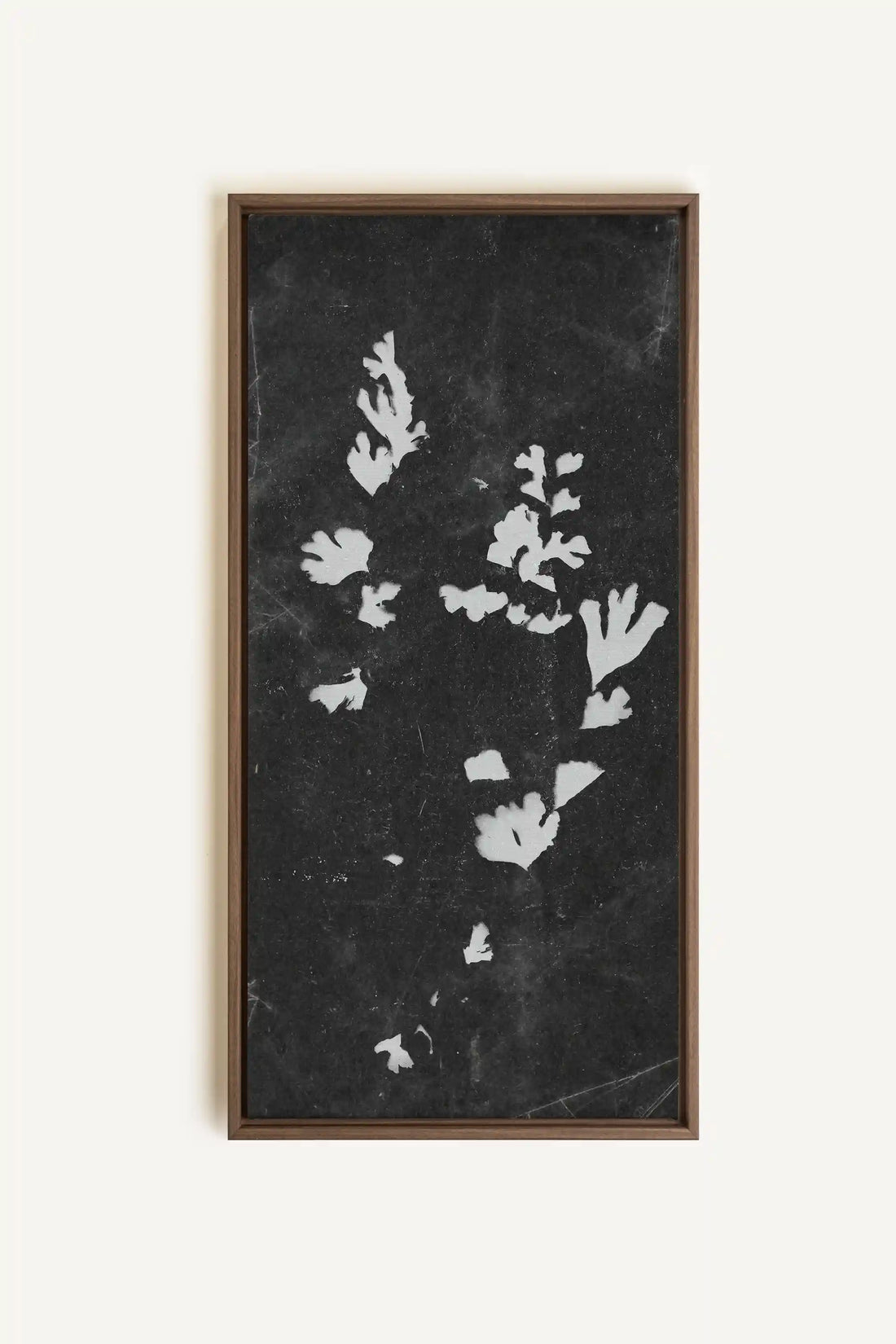 GHOST LEAVES, Work on stretched canvas, framed Oak Brown