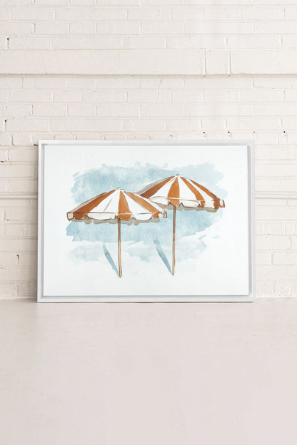 OLEKA CANVAS - OCEAN SHADE, Oeuvre sur toile étirée, encadré Blanc