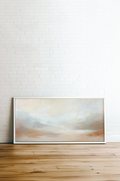 OLEKA CANVAS - DREAMY HAZE, Oeuvre sur toile étirée, encadré Blanc