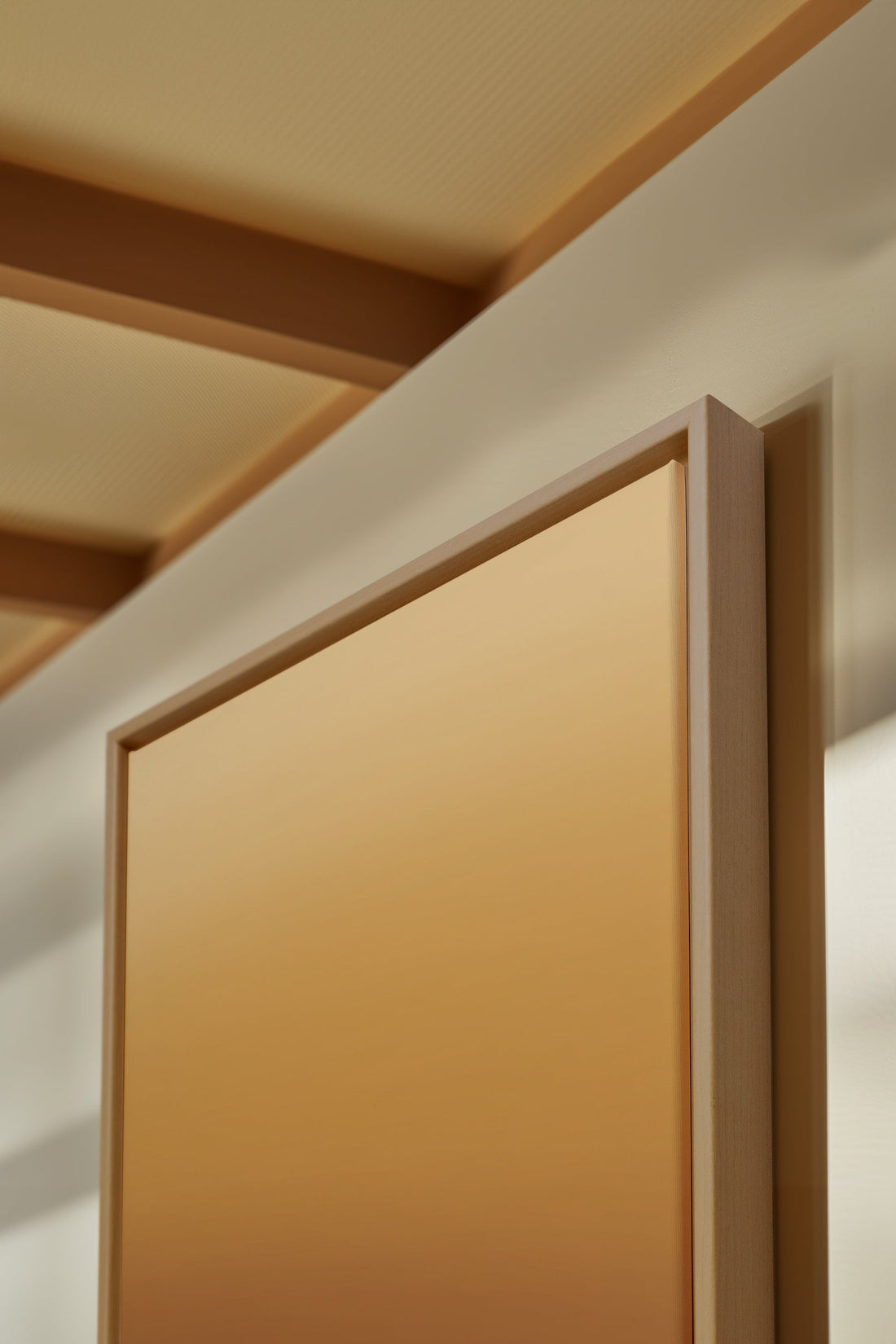 OLEKA CANVAS - BRISE DU SOIR, Oeuvre sur toile étirée, encadré Naturel Clair