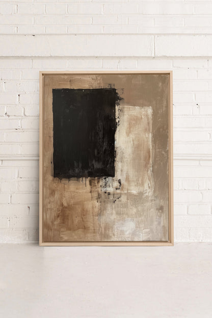 OLEKA CANVAS - INK METAPHOR II, Oeuvre sur toile étirée, encadré Naturel Clair