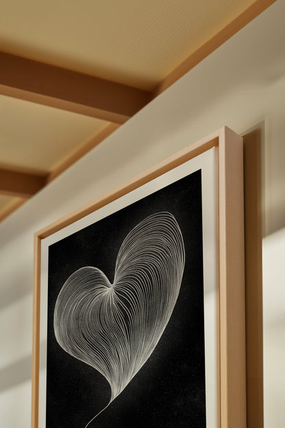 OLEKA CANVAS - SILENT PULSE, Oeuvre sur toile étirée, encadré Naturel Clair