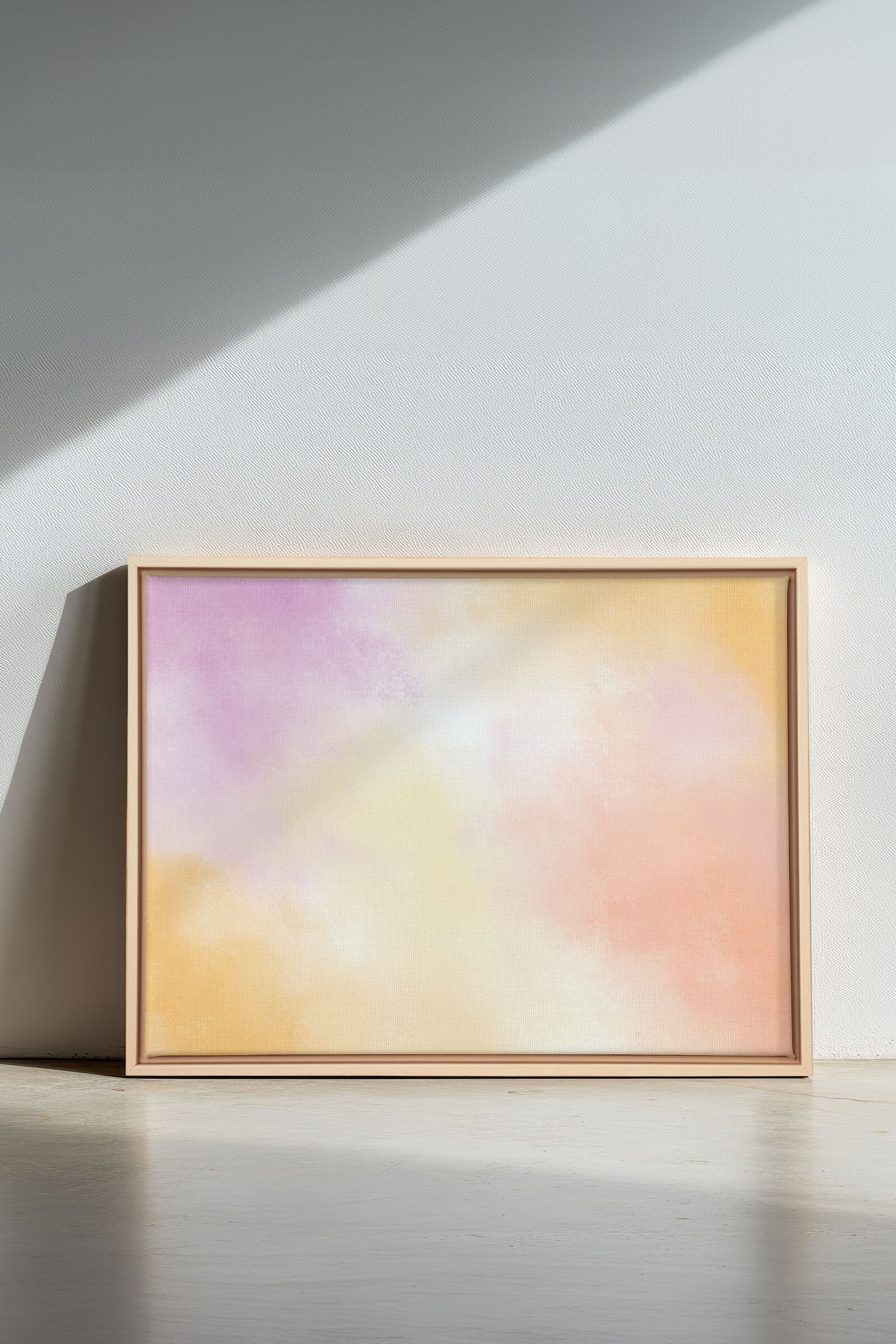 OLEKA CANVAS - POWDERED GLOW, Oeuvre sur toile étirée, encadré Naturel Clair